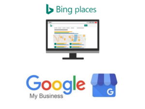 Was ist Local SEO? Logos von Google My Business und Bing Places